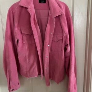 Vici Pink Corduroy Shacket